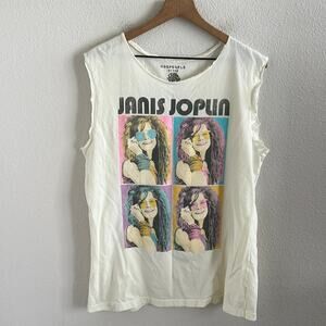 ODDPEOPLE by RKB Pearl Janis Joplin 1971 100% Cotton Cutoff Graphic Tank Tee L